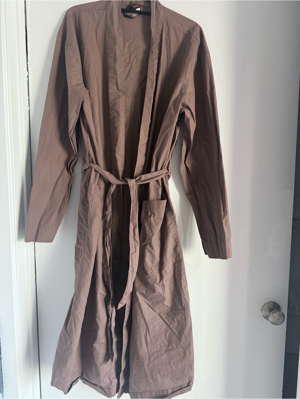 Skims Mens 100% cotton Poplin sleep robe Medium